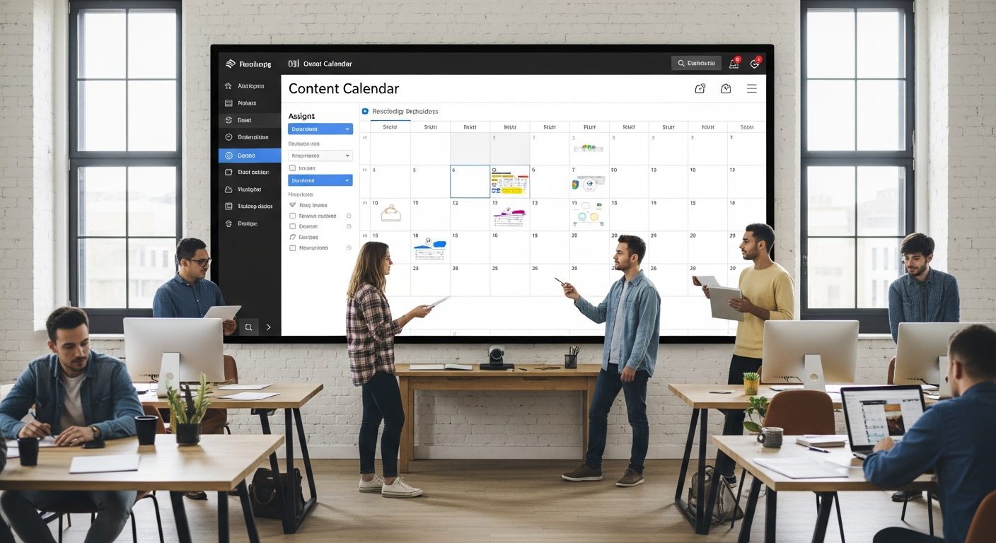 PublishPress 콘텐츠 캘린더를 활용한 팀 협업과 콘텐츠 일정 관리 모습