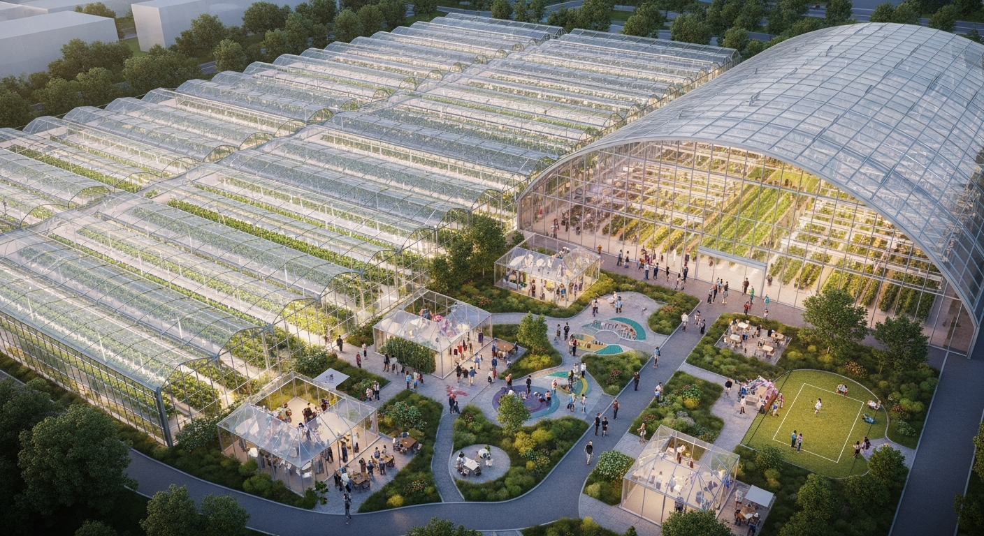 경기도 농장 체험을 위한 실내 비닐하우스와 가족들이 즐기는 모습