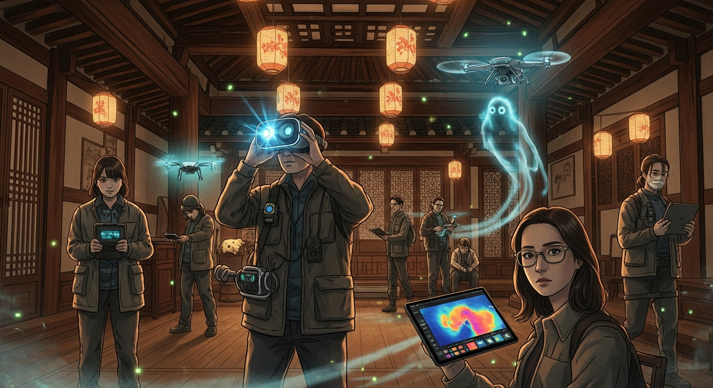 오컬트 예능의 인기와 VR기술을 접목한 신비한 현장 탐사 장면