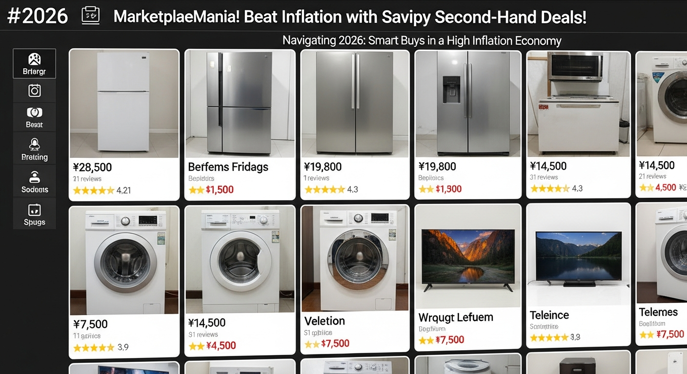 2026년 중고가전제품 거래 플랫폼 화면을 나타낸 이미지