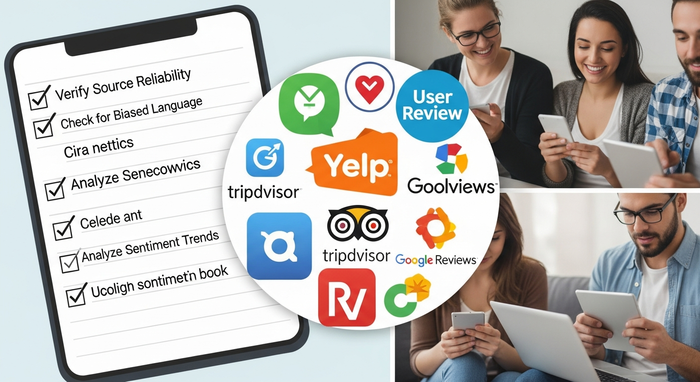 고객 후기 신뢰도 평가 방법을 나타내는 이미지