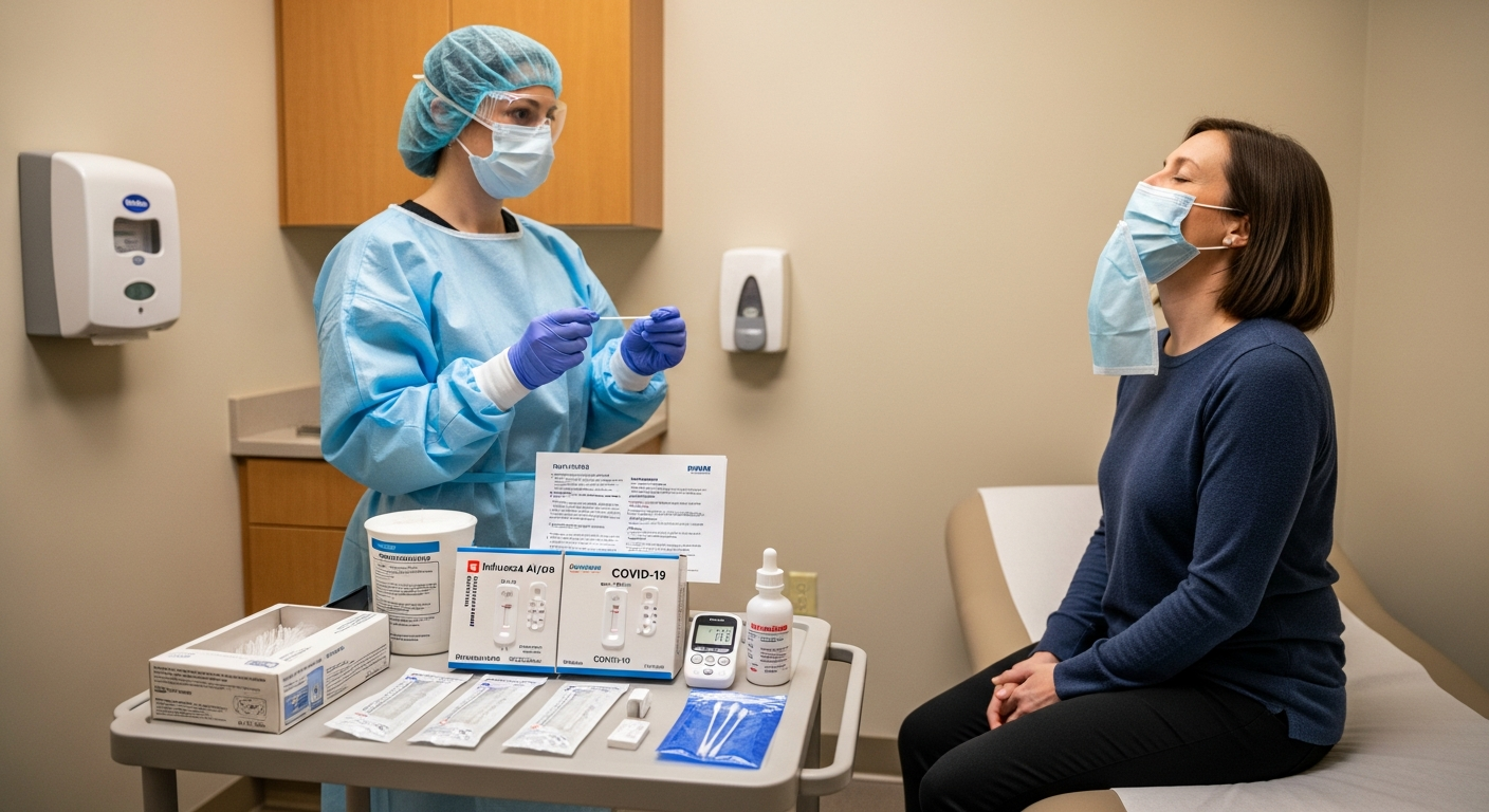 독감과 코로나19 동시 진단을 위한 비인두 도말 신속항원검사 현장