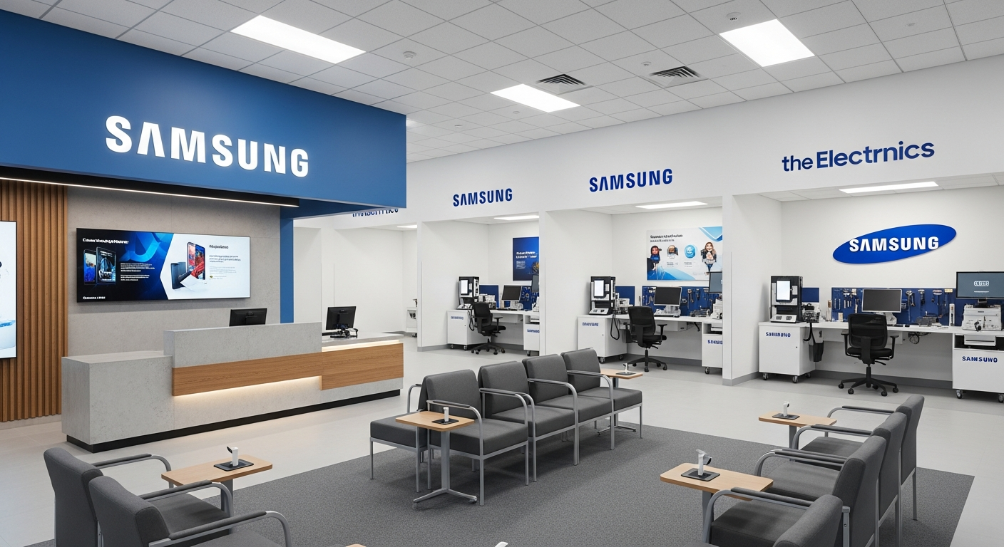 삼성전자 서비스센터 외관과 브랜드 이미지