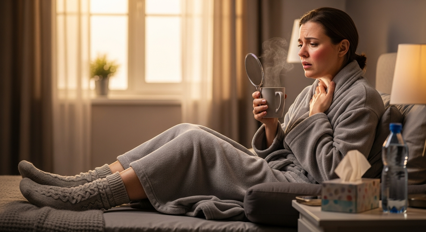 2026년 겨울 갑작스러운 고열과 근육통을 겪고 있는 사람