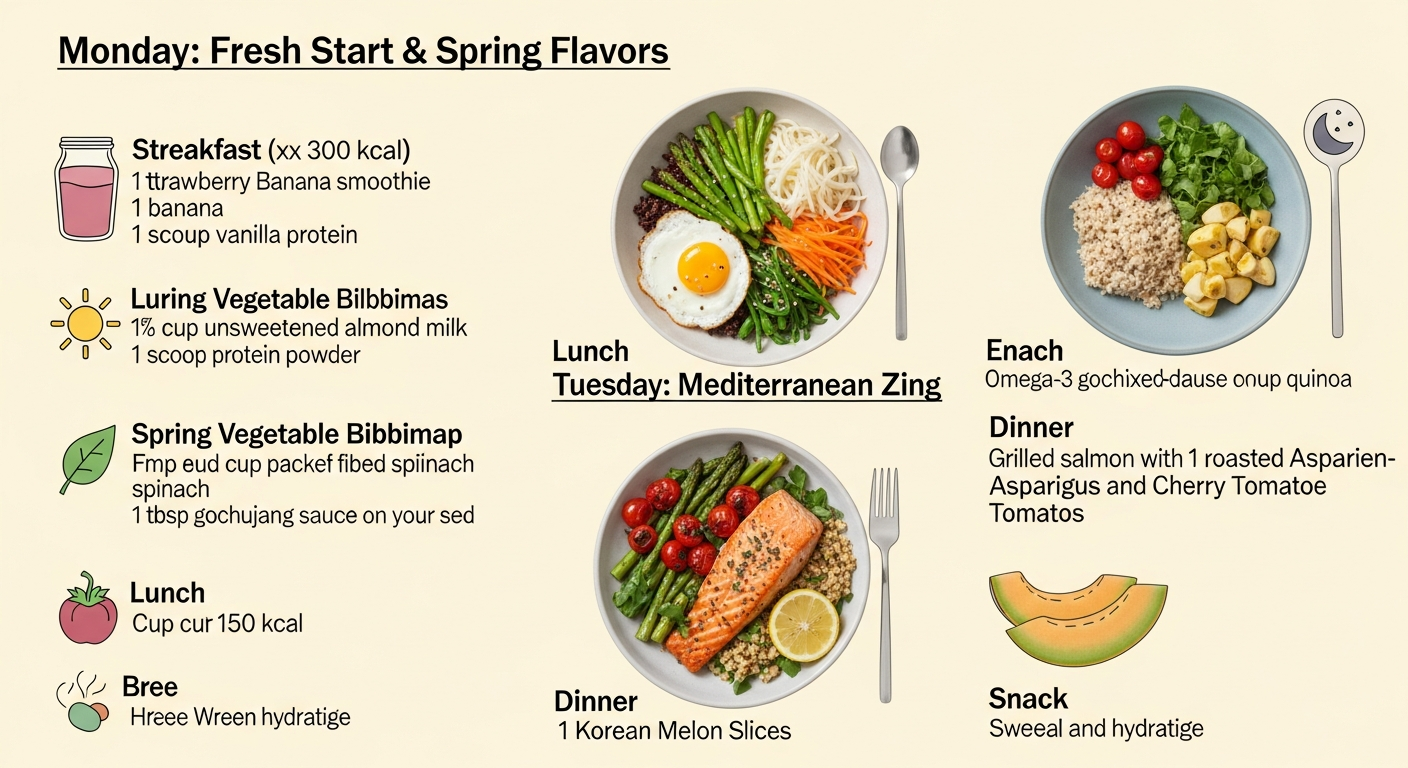 1주일 제철 과일 다이어트 식단 플랜 인포그래픽