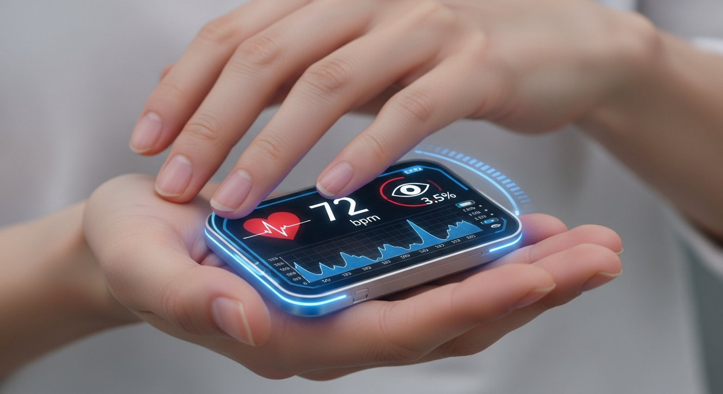 AI 기술로 출연자의 심박수와 동공 변화를 분석하는 모습